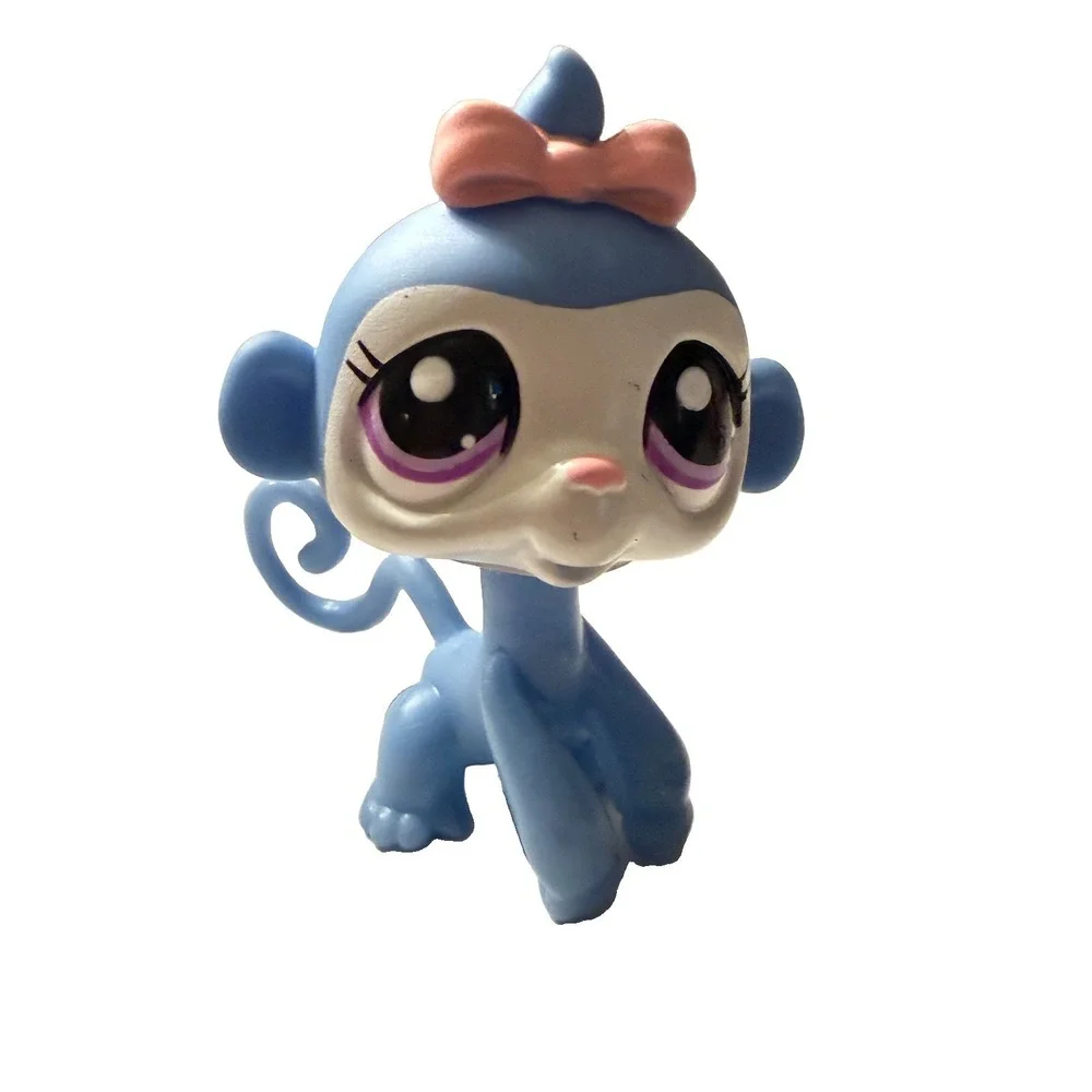 LPS Littlest Pet Shop #2606 Blue Monkey Pink Bow Blind Bag G2 Authentic